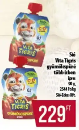 Coop Sió Vita Tigris gyümölcspüré több ízben ajánlat