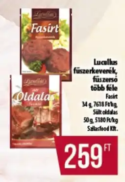 Coop Lucullus fűszerkeverék, fűszersó több féle ajánlat