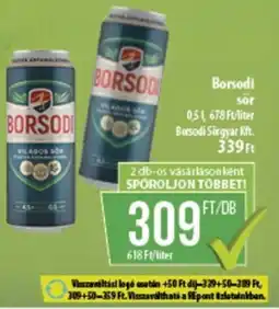 Coop Borsodi Sör ajánlat