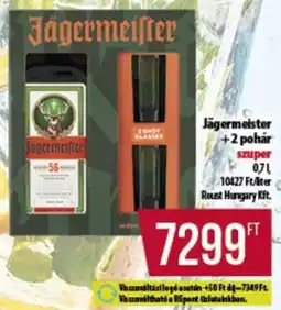 Coop Jägermeister + 2 pohár ajánlat