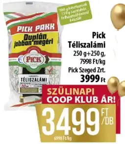 Coop Pick Téliszalámi ajánlat