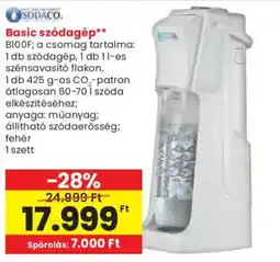 Spar SODACO Basic szódagép B100F ajánlat