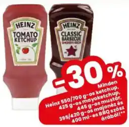 Interspar Heinz ketchup, mayoketchup, mustár, majonéz, BBQ szósz ajánlat