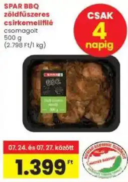 Interspar SPAR BBQ zöldfűszeres csirkemellfilé ajánlat