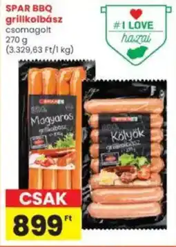 Interspar SPAR BBQ grillkolbász ajánlat