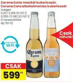 Interspar Corona Extra mexikói kukoricasör, Corona Cero alkoholmentes kukoricasör ajánlat