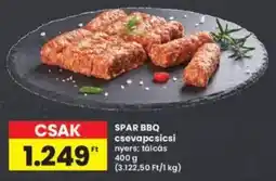 Interspar SPAR BBQ csevapcsicsi nyers; tálcás ajánlat
