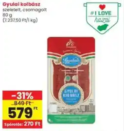 Interspar Gyulai kolbász ajánlat