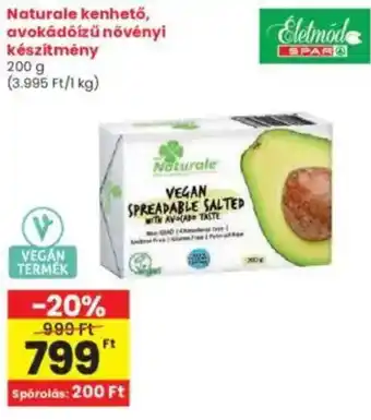 Interspar Naturale kenhető, avokádóízű növényi készítmény ajánlat