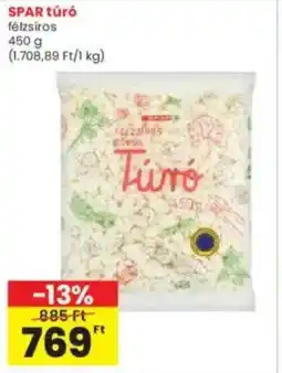 Interspar SPAR túró félzsíros ajánlat