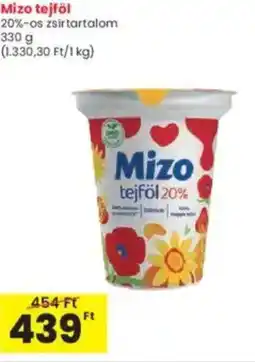 Interspar Mizo tejföl 20%-os zsírtartalom ajánlat