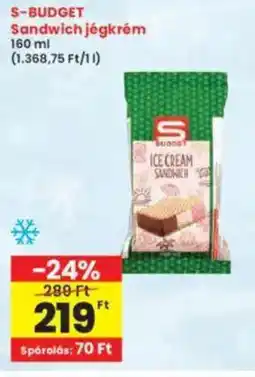 Interspar S-BUDGET Sandwich jégkrém ajánlat