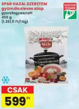 Interspar SPAR HAZAI.SZERETEM gyümölcsleves alap ajánlat