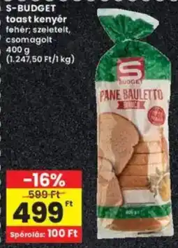 Interspar S-BUDGET toast kenyér ajánlat
