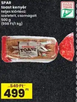 Interspar SPAR toast kenyér ajánlat