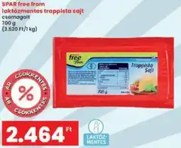 Interspar SPAR free from laktózmentes trappista sajt ajánlat