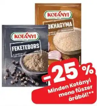 Interspar Kotányi mono fűszer ajánlat