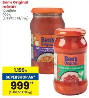 Interspar Ben's Original mártás ajánlat