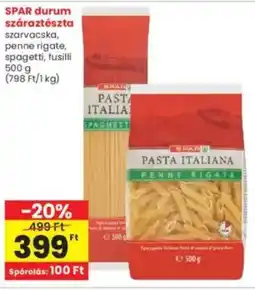 Interspar SPAR durum száraztészta ajánlat