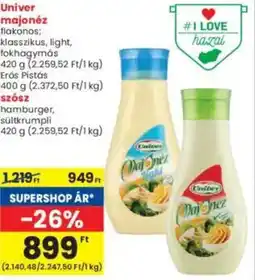 Interspar Univer majonéz ajánlat