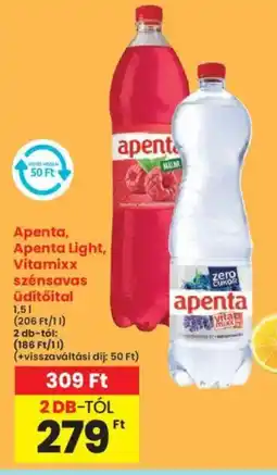 Interspar Apenta, Apenta Light, Vitamixx szénsavas Üdítőital ajánlat