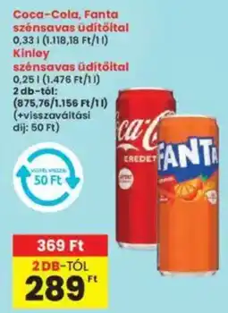 Interspar Coca-Cola, Fanta szénsavas üdítőital, Kinley ajánlat