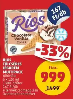 PENNY RIOS TÖLCSÉRES JÉGKRÉM MULTIPACK ajánlat
