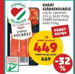 PENNY KARÁT SZÁRAZKOLBÁSZ ajánlat