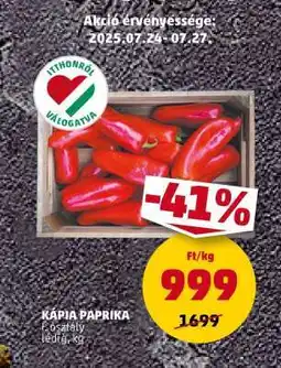PENNY Kápia paprika ajánlat