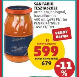 PENNY San Fabio Tésztaszósz ajánlat