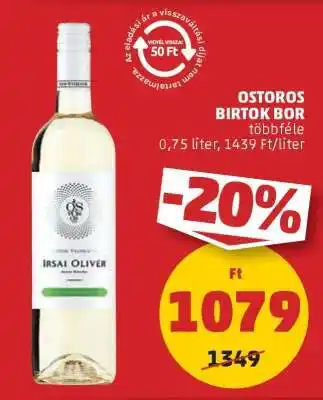 PENNY Ostoros Birtok bor ajánlat