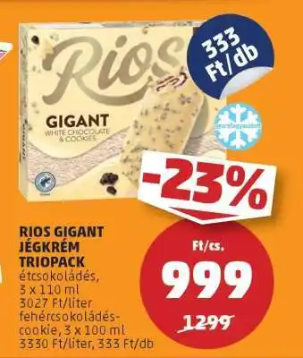 PENNY RIOS GIGANT JÉGKRÉM TRIOPACK ajánlat