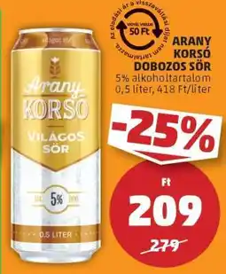 PENNY Arany Korsó Dobozos Sör ajánlat