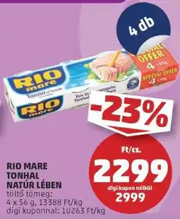 PENNY RIO MARE Tonhal Natúr Lében ajánlat