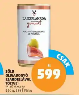 PENNY Zöld olivabogyó szardellával töltve ajánlat
