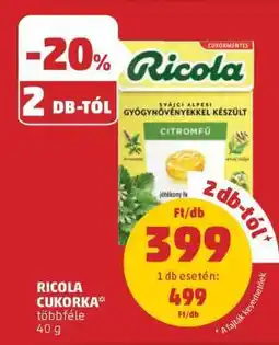 PENNY Ricola cukorka ajánlat