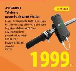 Lidl Telefon-/powerbank tartó készlet ajánlat
