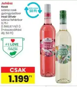 Interspar Juhász Rosé, Irsai Olivér ajánlat