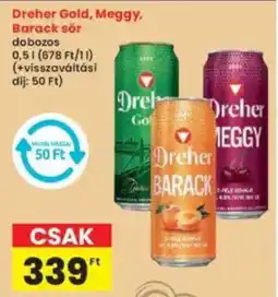 Interspar Dreher Gold, Meggy, Barack sör ajánlat
