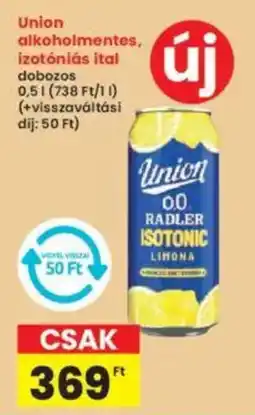 Interspar Union alkoholmentes, izotóniás ital ajánlat