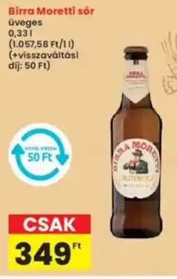 Interspar Birra Moretti sör ajánlat