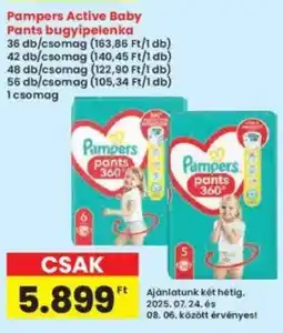Interspar Pampers Active Baby Pants bugyipelenka ajánlat