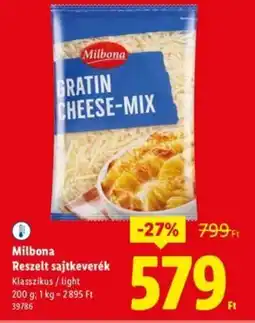 Lidl Milbona Reszelt sajtkeverék ajánlat