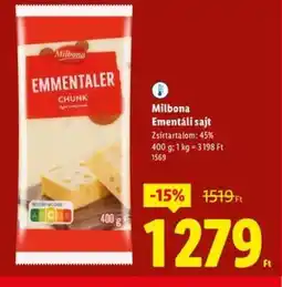 Lidl Milbona Ementáli sajt ajánlat