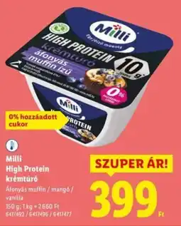 Lidl Milli High Protein krémtúró ajánlat