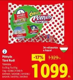 Lidl Pöttyös Túró Rudi ajánlat
