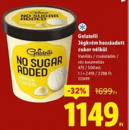 Lidl Gelatelli Jégkrém hozzáadott cukor nélkül ajánlat