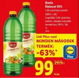 Lidl Kania Ételecet 10% ajánlat