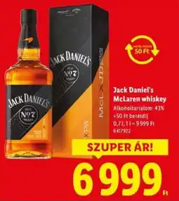 Lidl Jack Daniel's McLaren whiskey ajánlat