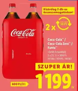 Lidl Coca-Cola / Coca-Cola Zero / Fanta ajánlat